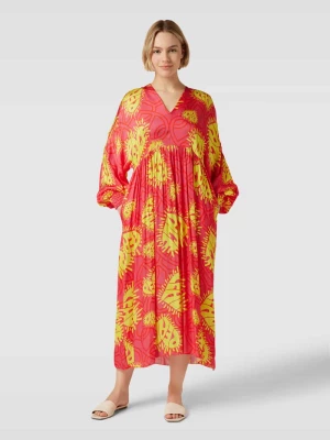 Sukienka midi z czystej wiskozy model ‘HERZ-PEACE-SONNE’ miss goodlife