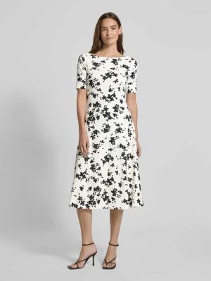 Sukienka midi z dekoltem w łódkę model ‘MUNZIE’ Lauren Ralph Lauren