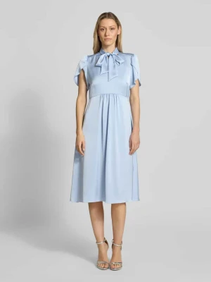 Sukienka midi z dekoltem w serek i kokardą Christian Berg Woman Selection