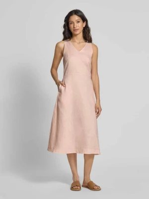 Sukienka midi z dekoltem w serek model ‘Dasico’ Boss Orange