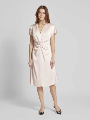 Sukienka midi z dekoltem w serek model ‘Dulania’ Boss