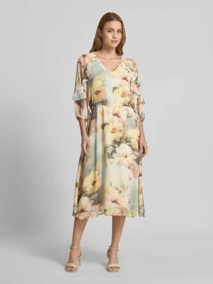 sukienka midi z dekoltem w serek Soyaconcept