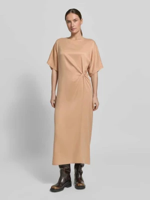sukienka midi z detalem węzła model 'INDAH' drykorn