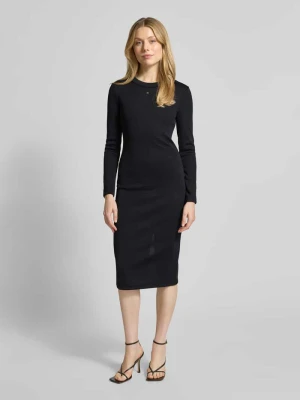Sukienka midi z detalem z logo Armani Exchange