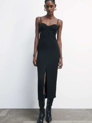 Sukienka midi z drapowaniem PATRIZIA PEPE