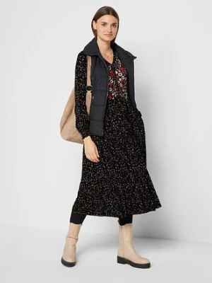 Sukienka midi z dżerseju z wiskozy, z wiązanym paskiem bonprix