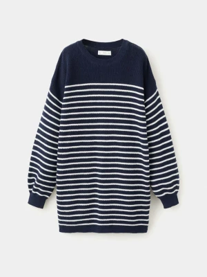 Sukienka midi z dzianiny ciemnogranatowy - Dzieci - lata - MANGO KIDS