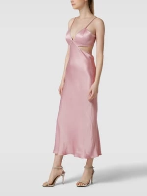Sukienka midi z efektem błyszczącym model ‘ROME DIAMONTE’ bardot