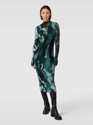 Sukienka midi z efektem marszczenia model ‘Eviba’ Boss