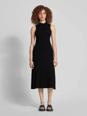 Sukienka midi z efektem prążkowania model ‘Talia’ EDITED