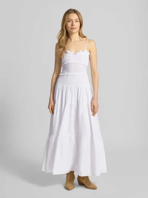 sukienka midi z falbanami i dół obszyty falbaną MICHAEL Michael Kors