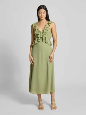 Sukienka midi z falbanami model ‘ELKE’ Vila