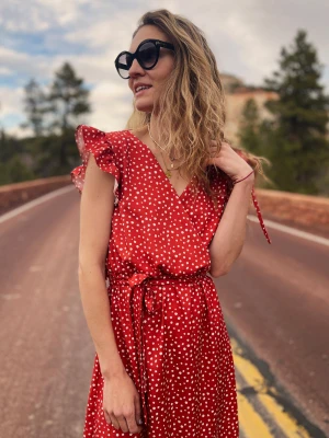 Sukienka midi z falbanką Desert Flower XS