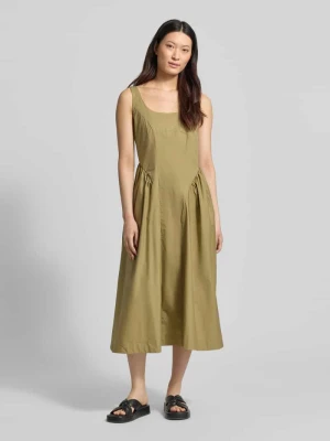 Sukienka midi z głębokim okrągłym dekoltem model 'MLLENFASI' Marella