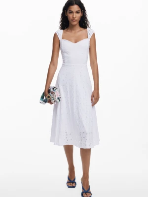 Sukienka midi z haftami Desigual