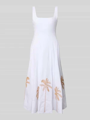Sukienka midi z haftowanym motywem model 'Wells' Staud