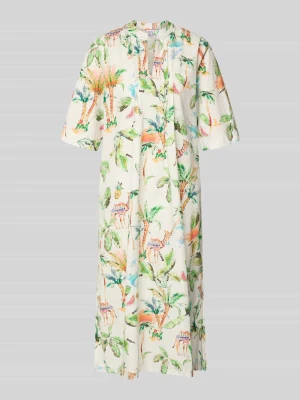 Sukienka midi z kołnierzem tunikowym Emily Van den Bergh