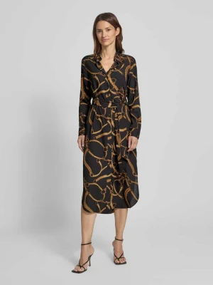 Sukienka midi z kołnierzykiem koszulowym model ‘SHADNY’ Lauren Ralph Lauren