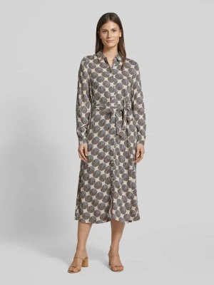 Sukienka midi z kołnierzykiem koszulowym MORE & MORE