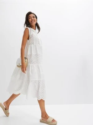 Sukienka midi z koronką bonprix