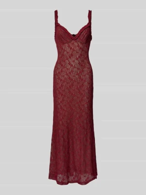 Sukienka midi z koronki model ‘ALEGRA’ bardot