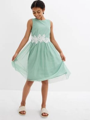 Sukienka midi z  koronkową wstawką bonprix