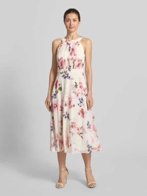 Sukienka midi z kwiatowym nadrukiem allover Christian Berg Cocktail