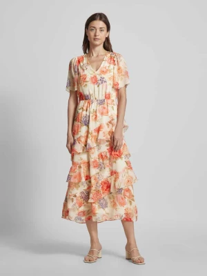 Sukienka midi z kwiatowym wzorem model ‘MILLA’ Vero Moda
