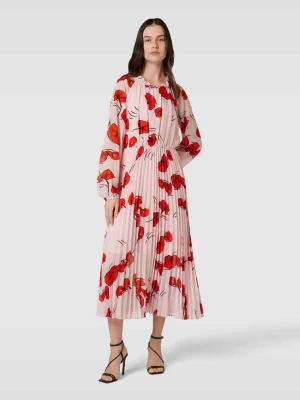 Sukienka midi z kwiatowym wzorem na całej powierzchni Apart
