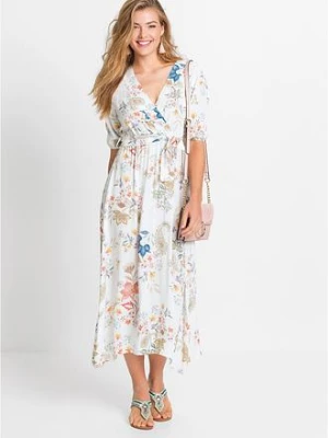 Sukienka midi z lejącej wiskozy bonprix