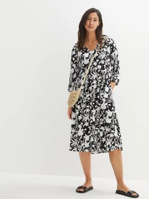 Sukienka midi z lejącej wiskozy bonprix