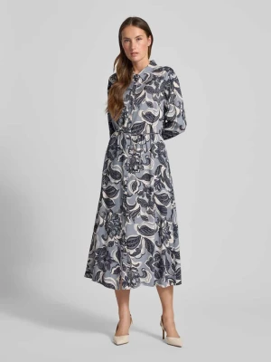 Sukienka midi z listwą guzikową comma