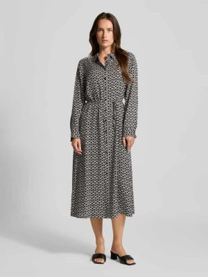 Sukienka midi z listwą guzikową comma