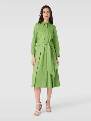 Sukienka midi z listwą guzikową na całej długości model ‘Debrana’ Boss