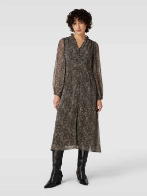 Sukienka midi z listwą guzikową na całej długości model ‘Nimes’ NEO NOIR