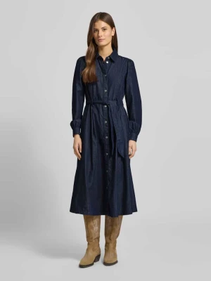 Sukienka midi z listwą z zatrzaskami MORE & MORE