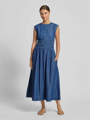 Sukienka midi z marszczeniami model ‘Esmy Denim’ NEO NOIR