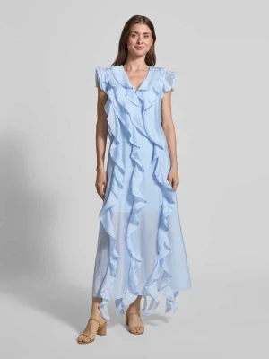 Sukienka midi z mieszanki lyocellu z falbanami model 'MOLLY' Copenhagen Muse