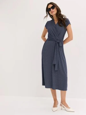 Sukienka midi z mieszanki wiskozy bonprix