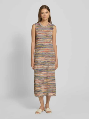 Sukienka midi z mieszanki wiskozy w imitacji dzianiny Christian Berg Woman