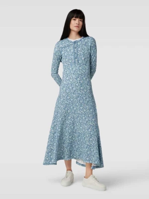 Sukienka midi z nadrukiem na całej powierzchni Polo Ralph Lauren