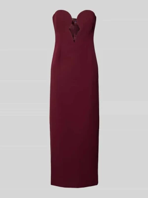 Sukienka midi z odkrytymi ramionami model ‘ELENI’ bardot
