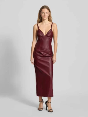 Sukienka midi z odkrytymi ramionami model ‘ELENI’ bardot