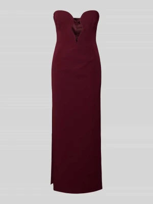 Sukienka midi z odkrytymi ramionami model ‘ELENI’ bardot