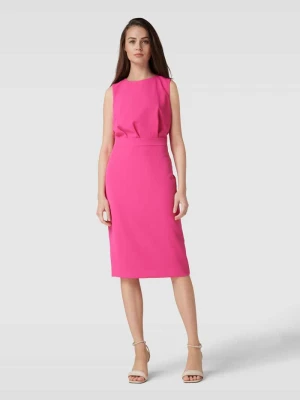 Sukienka midi z okrągłym dekoltem Christian Berg Woman Selection
