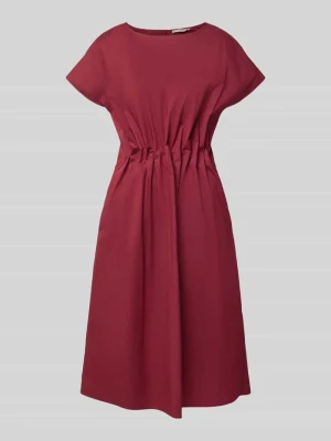 Sukienka midi z okrągłym dekoltem i drapowaniami Christian Berg Woman Selection