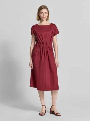 Sukienka midi z okrągłym dekoltem i drapowaniami Christian Berg Woman Selection