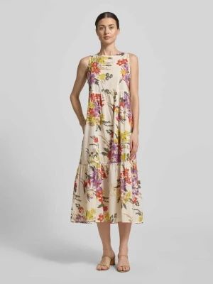 Sukienka midi z okrągłym dekoltem model 'TABARIN' Emme