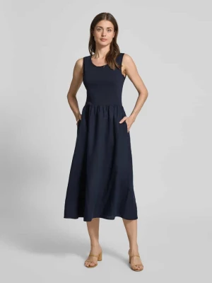 Sukienka midi z okrągłym dekoltem Oui