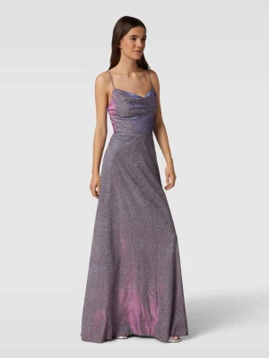 Sukienka midi z ozdobnym obszyciem luxuar